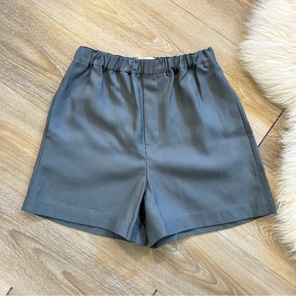LouLou Studio de Saison Seto Slub-Texture Shorts Grey Size Small - Picture 8 of 12